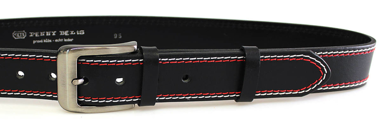 Kép PENNY BELTS 02NKS-2-B-CV Férfi bőr öv fekete színben