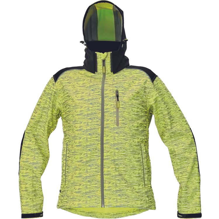 Kép KNOXFIELD nyomtatott Férfi softshell dzseki sárga