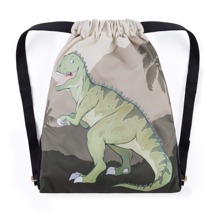 Kép Bagmaster Bag LUMI 24 C iskolatáska papucshoz / tornazsák - dinoszaurusz zöld 1,5 l